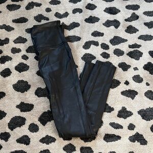 Sleek Black Faux Leather Leggings